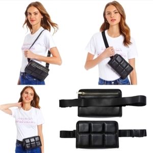 Amanda Uprichard Plus Size 16-22 Quilted Black Belt Bag Fanny Pack New In packag